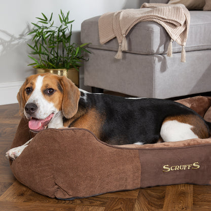 Chester Box Dog Bed (in Chocolate Brown, Dark Grey or Graphite Grey) by Scruffs