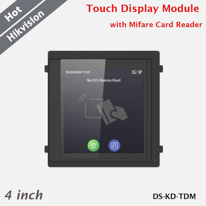 Hikvision 4 inch Modular Door Station Touch Display Mifare Card Reader